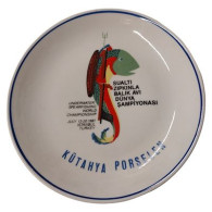 AC - ​​​​UNDERWATER SPEARFISHING WORLD CHAMPIONSHIP  JULY 13 - 20.1987  ISTANBUL, TURKEY  HAND PAINTED PORCELAIN PLATE - Other & Unclassified