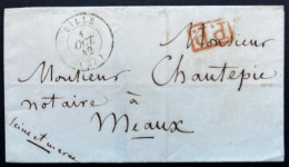 MARQUE POSTALE LILLE POUR MEAUX / 26 JUIL 1842 / LSC / PORT PAYE - 1801-1848: Precursores XIX