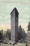 United States PPC New York. Flat Iron Building Broadway And 23rd. Street (2 Scans) - Broadway