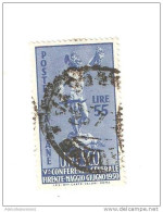 100059) 5ª Conf. Generale Dell'U.N.E.S.C.O. A Firenze 55 Lire Usato La Vendita E Riferita A 1 Solo Francobollo A Caso - 1946-60: Used