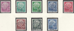 BRD  179 Y, 181 Y, 183-186 Y, 259 X, 260 Y, Gestempelt, Heuss, 1960 - Usados