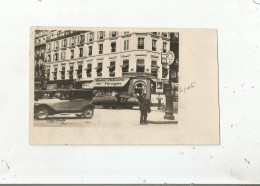 PARIS (75) CARTE PHOTO ANCIENNE AVEC L'AGENCE POLONAISE DE VOYAGES POLEXPRESS ANGLE BD DES ITALIENS ET RUE TAITBOUT - District 09