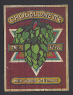 Etiquette De Bière Ambrée   -  La Choublonette -  Brasserie La Choulette  à  Hordain   (59) - Bier
