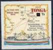 1972 TONGA  PA 114 ** Bateau, Carte,  Surchargé - Tonga (1970-...)