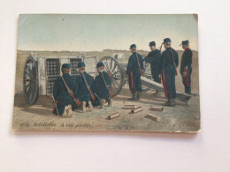 Carte Postale Ancienne (1915) Artillerie. À Vos Postes ! - Guerra 1914-18