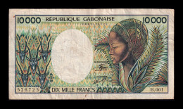 Gabón 10000 Francs 1984 Pick 7a Bc/Mbc F/Vf - Gabon