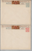 DE Württemberg 1897 Mai-Oktober Ausstellung Heilbronn A.N. 3 Ausstellungsbriefe Ungebraucht 2,3 Und 10 Pf. - Lettres & Documents