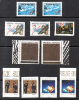 Croatia 1991, MNH, Michel 179 - 184, Complete Year, 2 Types Of Perforation, Imperforated - Kroatië