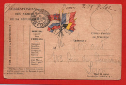 (RECTO / VERSO) CARTE CORRESPONDANCE DES ARMEES DE LA REPUBLIQUE LE 12/10/1918 - TRESOR ET POSTES SECTEUR POSTAL 120 - Lettres & Documents