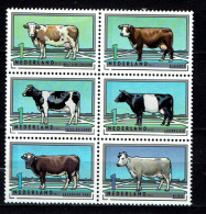 Nederland 2012 - NVPH 2973/2978 - Nederlandse Rundveerassen, Vaches, Cows  - MNH - Unused Stamps