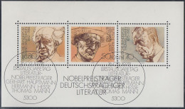 Deutschland Block 16 - Nobelpreisträger Deutschsprachiger Literatur - Oblitérés