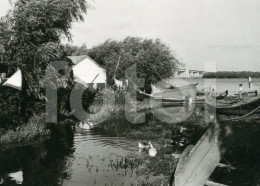 1966 REAL AMATEUR PHOTO FOTO VILA FRANCA DE XIRA PONTE RIBATEJO BARCOS RIO TEJO PORTUGAL AT267 - Luoghi