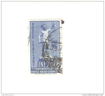 100060) 5ª Conf. Generale Dell'U.N.E.S.C.O. A Firenze 55 Lire Usato La Vendita E Riferita A 1 Solo Francobollo A Caso - 1946-60: Used