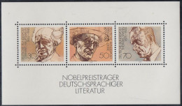 Deutschland Block 16 - Nobelpreisträger Deutschsprachiger Literatur - Unused Stamps