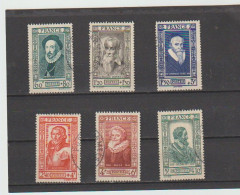 1943 N°587 à 592 Célébrités Série Henri IV Oblitérés (lot 861) - Usati