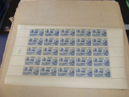 N° 607 En Feuille  De  25 Timbres Entières Neuves - Ganze Bögen