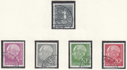 BRD  179 XY II, 182 XY II-183 XY II, 185 XY II, 285 Y II, Gestempelt, Heuss, 1960 - Oblitérés