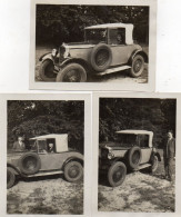 3 Photos -  Automobile  Ancienne -   Fontainebleau -  22 Mai 1932  (  Fernand  Guelpa ) - Automobile