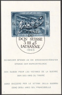 Schweiz Suisse 1945: Zu WIII 21 Mi 445 Block 11 Yv BF 11 (N° 3) Avec ⊙ DON SUISSE 3.III.45 LAUSANNE (Zu CHF 250.00) - Blocs & Feuillets