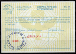 NIGER  La30C  650 FCFA  International Reply Coupon Reponse Antwortschein IRC IAS Cupon Respuesta  O NIAMEY PHILATELIE R. - Niger (1960-...)