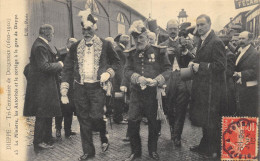 CPA 76 DIEPPE TRI CENTENAIRE DE DUQUESNE LE MINISTRE LES AUTORITES ET LE CORTEGE A LA GARE DE DIEPPE - Dieppe