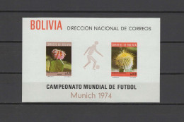 Bolivia 1973 Football Soccer World Cup, Cactus S/s MNH -scarce- - 1974 – Germania Ovest