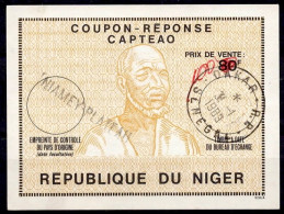 NIGER  Ca1  CAPTEAO AFRICA  100F / 80 F Reply Coupon Reponse Antwortschein IRC IAS Cupon Respuesta  O NIAMEY / DAKAR SEN - Niger (1960-...)