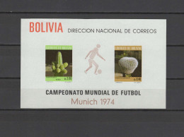 Bolivia 1973 Football Soccer World Cup, Cactus S/s MNH -scarce- - 1974 – Westdeutschland