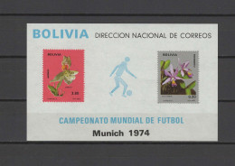 Bolivia 1974 Football Soccer World Cup, Orchids S/s MNH -scarce- - 1974 – Alemania Occidental