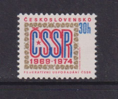 CZECHOSLOVAKIA  - 1974 Constitution 30h Never Hinged Mint - Unused Stamps
