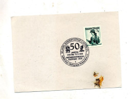 Carte Cachet Syeyr  50 Ans Bureau Christkindl Taché - Storia Postale