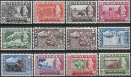 1957-62 Perlis Yussuf Izzuddin Shah 12v. MNH SG N. 29/40 - Other & Unclassified