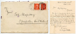 Germany 1928 Cover & Letter; Breslau To Ostenfelde; 15pf. Kant X 2 - Covers & Documents