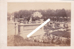 PRINCIPAUTÉ DE MONACO 1870 Photo Originale CDV Vue Des Terrasses Du Casino, Jardins Photographe P.Grasselli - Antiche (ante 1900)