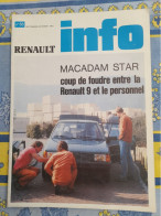 RENAULT INFO 1981 JOURNAL DE LA REGIE NATIONALE SOMMAIRE R 9 - Auto/Motor