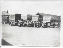 N80 - Photo - Lot Comprenant Une Photo Des Camions Cinématographiques Militaires, La Carte De Kinographe Et Son Brevet - Guerra, Militari