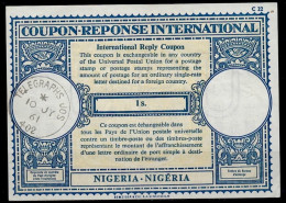 NIGERIA  Lo17 1s.  International Reply Coupon Reponse Antwortschein IRC IAS Cupon Respuesta O TELEGRAPHS JOS 10.07.61 - Nigeria (1961-...)