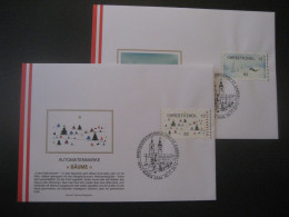 Österreich- FDC Sonderumschlag Automatenmarken Tannenbäume Und Winterlandschaft, MiNr. 28 Und 29 - Vignette [ATM]