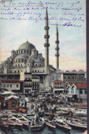British Levant Turkey PPC Constantinople. Mosquée Valide A Emin Ounou BRITISH POST OFFICE 1908 Simple Backside (2 Scans) - Turchia