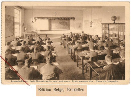 Braine-le-Comte Classe De Géographie (Carte Belgique) Ecole Normale Agréée Pour Instituteurs 1930's, TTB-CPA Vintage - Braine-le-Comte