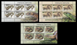 Belarus 2018 Mih. 1264/66 (Bl.167) Fauna. Lizards (3 M/S) MNH ** - Belarus