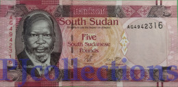 SOUTH SUDAN 5 POUNDS 2011 PICK 6 UNC - Soudan Du Sud