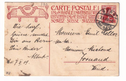 Entier Postal Bern 1909 Suisse Helvetia Monument Commemoratif De L'Union Postale Universelle - Stamped Stationery