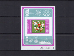 Bulgaria 1973 Football Soccer, Space, Olympic Games Munich Violet S/s Imperf. MNH -scarce- - Nuevos