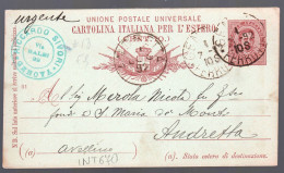 CARTOLINA COMMERCIALE INTESTATA - RICCARDO SIVORI - GENOVA - 1892 VIAGGIATA PER ANDRETTA (AVELLINO) (INT670) - Tiendas