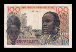 West African St. Costa De Marfil  100 Francs ND (1961-1965) Pick 101Ag Mbc/+ Vf/+ - Westafrikanischer Staaten