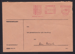 Netherlands: Cover, 1972, Meter Cancel, Municipality Of Tubbergen, Heraldry (roughly Opened) - Brieven En Documenten