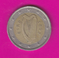 Eire, 2002- 2 Euro- Obverse  . Reverse Map Of Western Europe- Bimetallic Nickel Ring, Centre In Copper - BB, VF, TTB, SS - Irlande