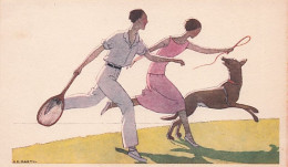 Illustrateur  Signé  André Édouard Marty - Sports - TENNIS - 1930 - Autres & Non Classés