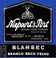 Port Wine Label, Portugal - NIEPOORT'S PORT -|- Nieport & Cª, Oporto - Sonstige & Ohne Zuordnung